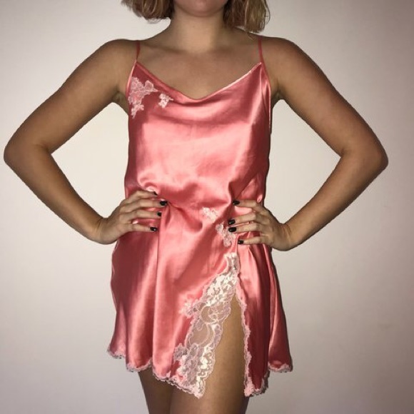 pink lace slip